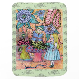Alice's Conversation with the Caterpillar Baby Blanket