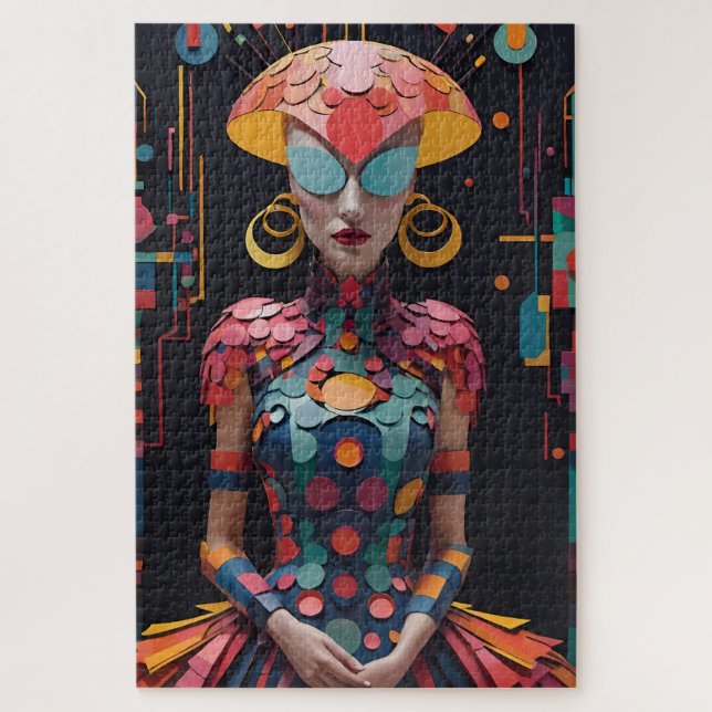 Alice's New Afternoon Tea Party - Ken Gage Art Jigsaw Puzzle (Vertical)