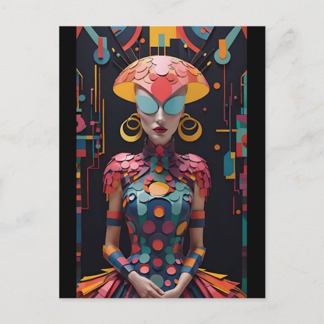 Alice's New Afternoon Tea Party - Ken Gage Art Postcard (Front)