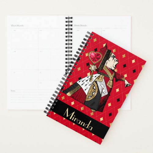 Alices Queen of Hearts in Red Personalized Planner