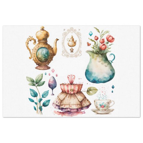 Alices Tea Party Series Design 3 Tissue Paper