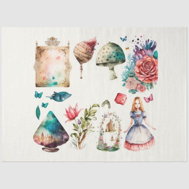 Alice's Tea Party Series Design 7 Tissue Paper (Front)