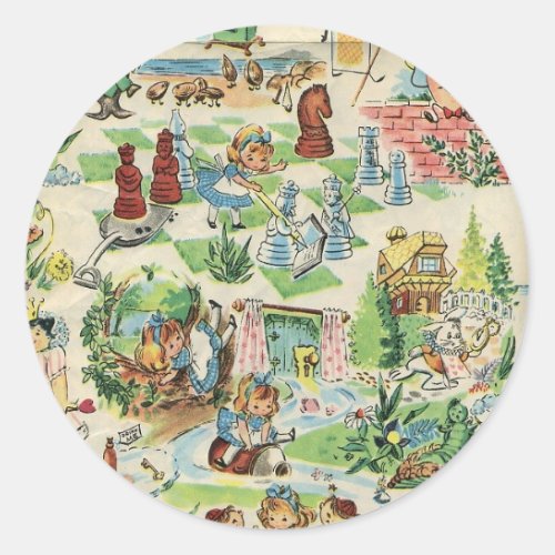 Alices Vintage Wonderland Classic Round Sticker