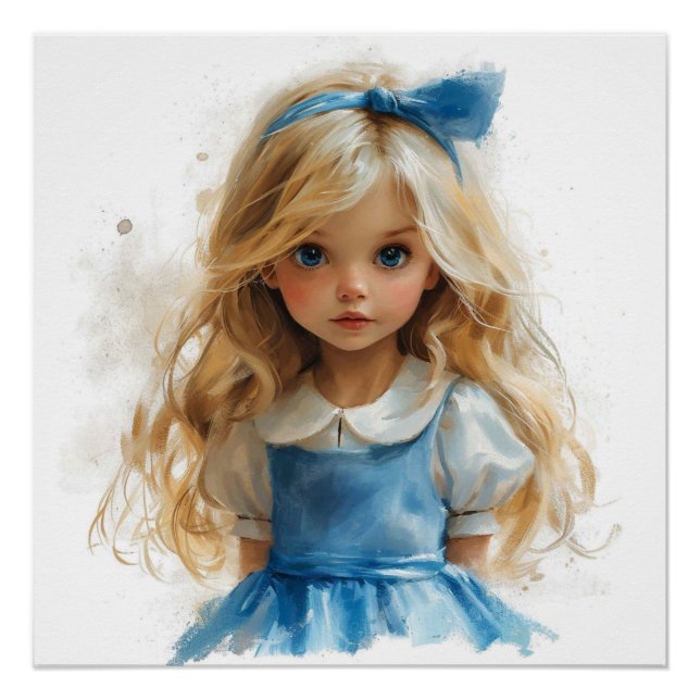 Alice's Whimsy Unveiled: Wonderland Whimsy Poster (Front)