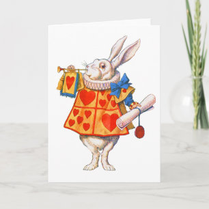 ALICE'S WHITE RABBIT CARD