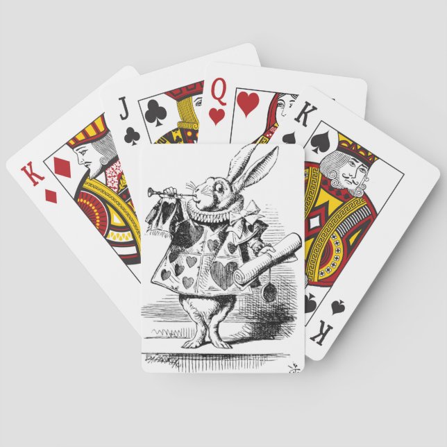 Alice's White Rabbit Playing Cards (Back)