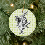 Alice's White Rabbit Vintage Ceramic Ornament