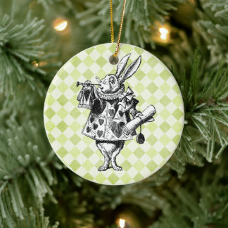 Alice's White Rabbit Vintage Ceramic Ornament