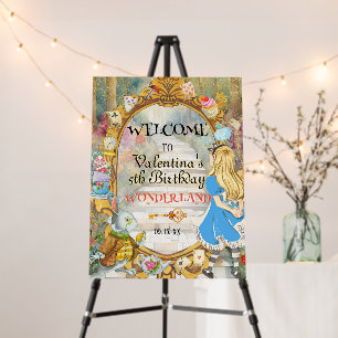 Alice's Wonderland Birthday Tea Party Welcome Sign