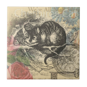 Alice's Wonderland Caterpillar: Original Tenniel  Ceramic Tile