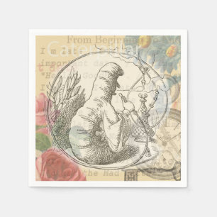 Alice's Wonderland Caterpillar: Original Tenniel  Napkins