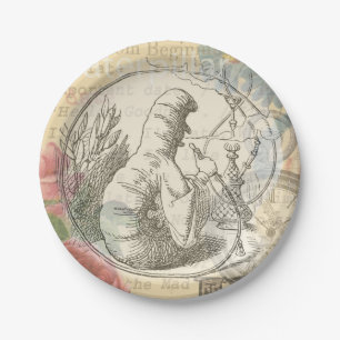 Alice's Wonderland Caterpillar: Original Tenniel  Paper Plates