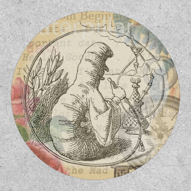 Alice's Wonderland Caterpillar: Original Tenniel  Patch (Front)