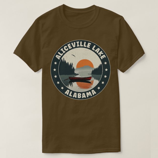 Aliceville Lake Alabama Sunset TShirt (Design Front)