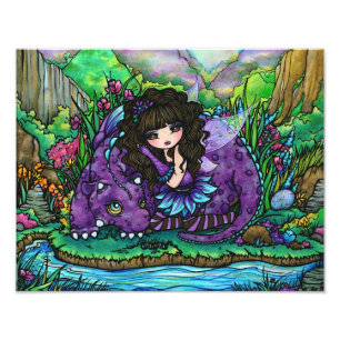 Alicia & Aliana Fairy & Dragon Photo Print