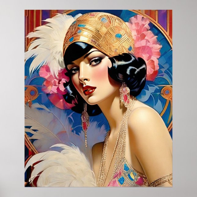 Alicia An Art Deco Flapper Poster (Front)