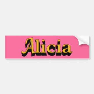 Alicia Bumper Sticker