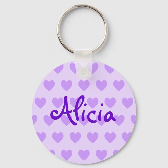 Alicia in Purple Keychain (Front)