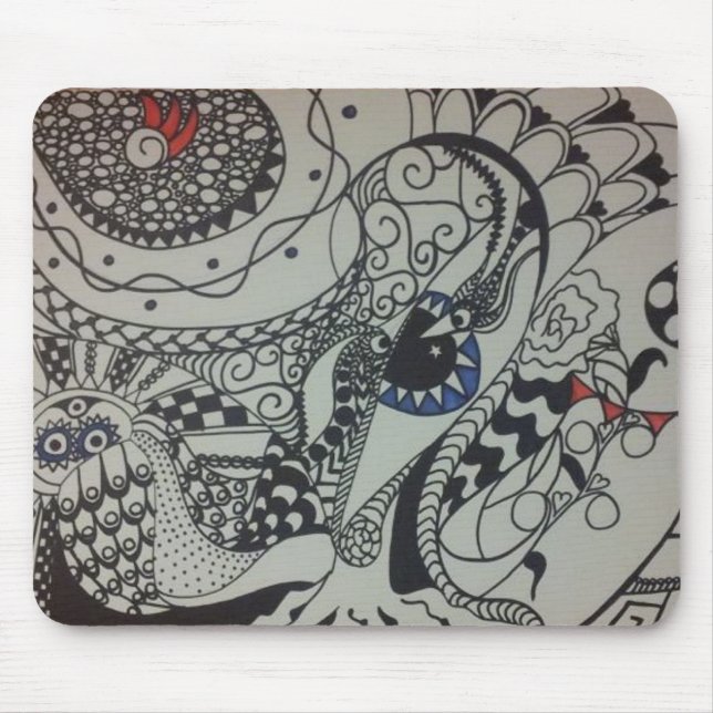 alicia kelletts spiritual tangle art mouse pad (Front)