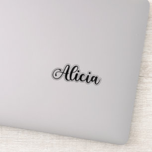 Alicia Name - Handwritten Calligraphy Sticker