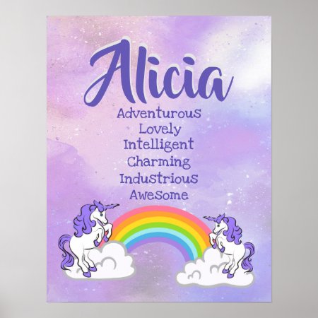Alicia Name Poster