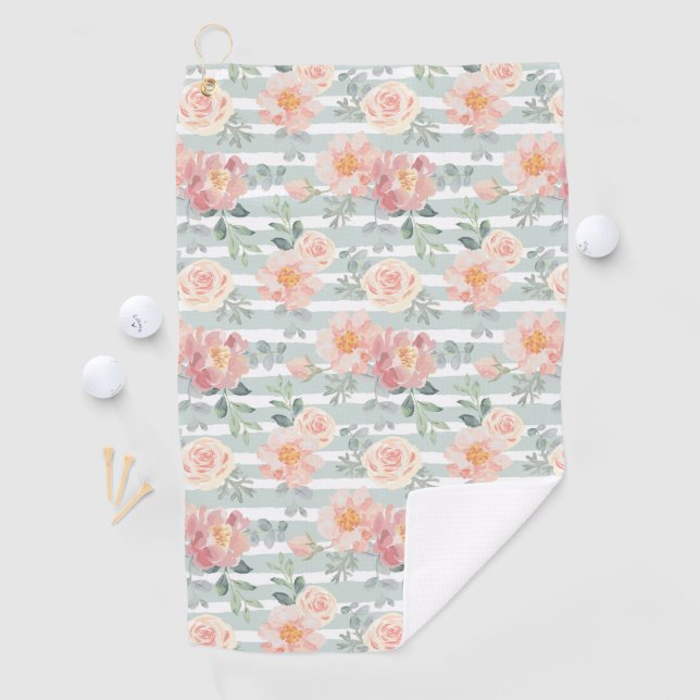 Alicia Rose Stripe Pattern Golf Towel (InSitu)