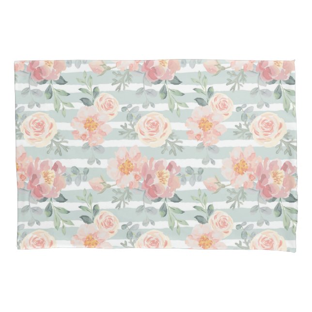 Alicia Rose Stripe Pattern Pillow Case (Front-Left)