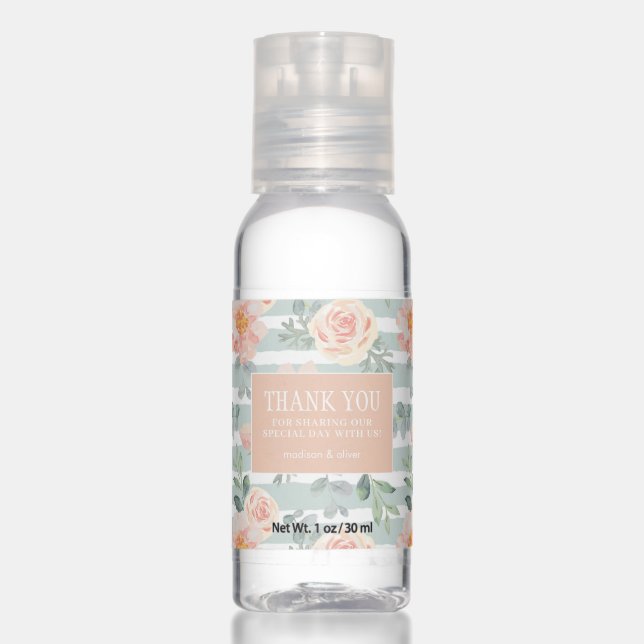 Alicia Rose Stripe Pattern - Thank You Hand Sanitizer (Front)