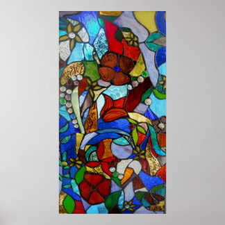 Alicia's Floral Garden Window Poster or Print