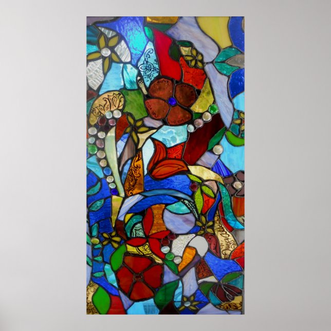 Alicia's Floral Garden Window Poster or Print (Front)