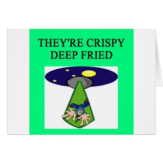 alien abduction area 51 ufo joke cards (Front Horizontal)