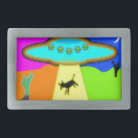 Alien Abduction Belt Buckle<br><div class="desc">Alien Abduction. Sci-Fi inspired image. Digital art.</div>