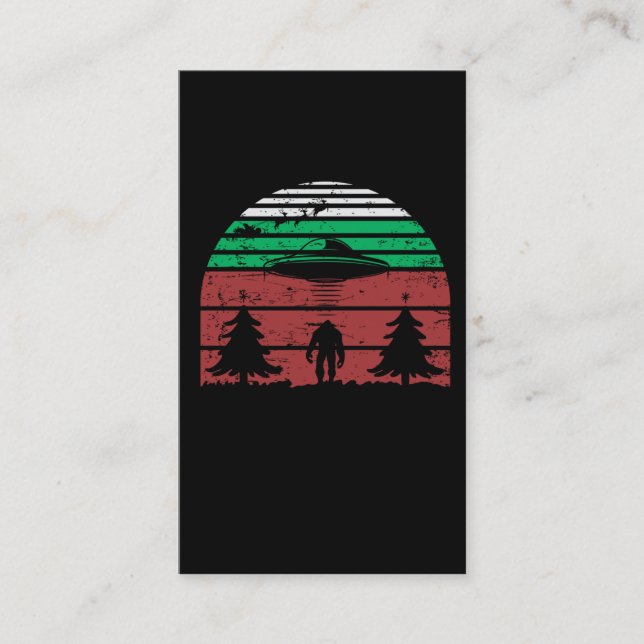 Alien Abduction Bigfoot UFO Sci Fi Lover Business Card (Front)