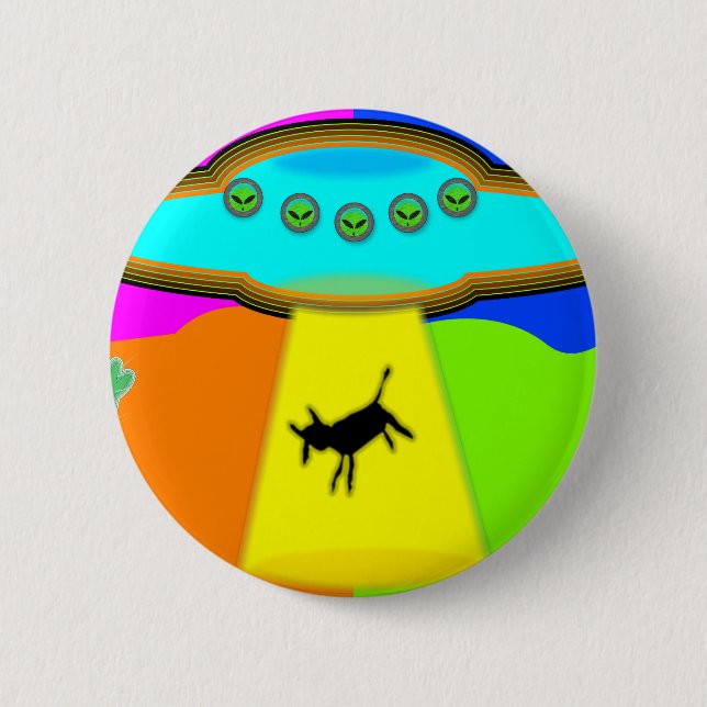 Alien Abduction Button (Front)