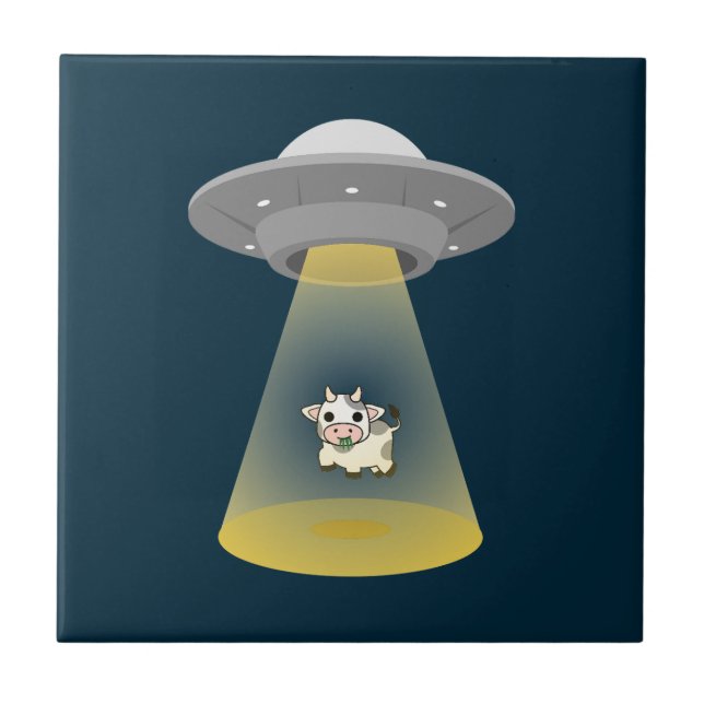 Alien Abduction  Ceramic Tile (Front)