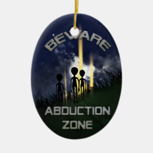 Alien Abduction Door Hanger Ceramic Ornament