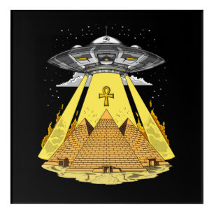 Alien Abduction Egyptian Pyramids Ancient UFO Acrylic Print