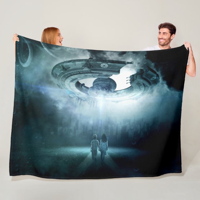 ALIEN  ABDUCTION FLEECE BLANKET (In Situ)