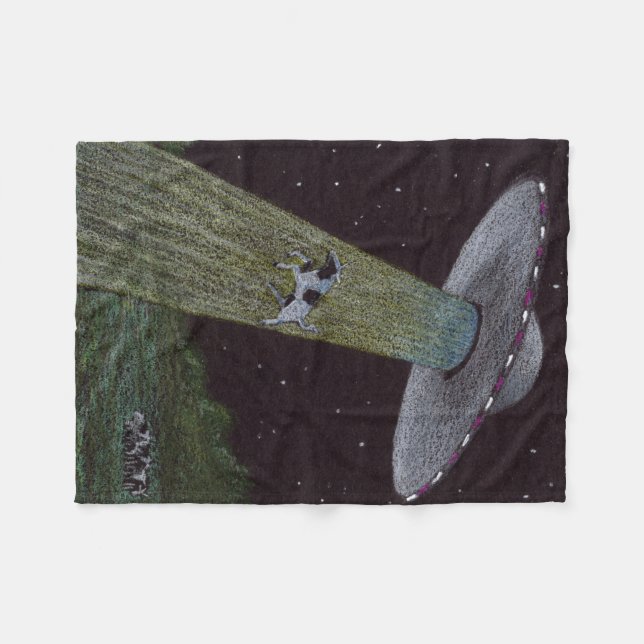 Alien Abduction Fleece Blanket (Front (Horizontal))