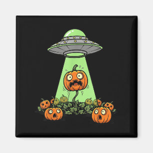 Alien Abduction Funny Pumpkin Halloween Light Ufo Magnet