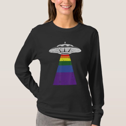 Alien Abduction Gay Pride Lgbt Q Gaylien Ufo Proud T_Shirt