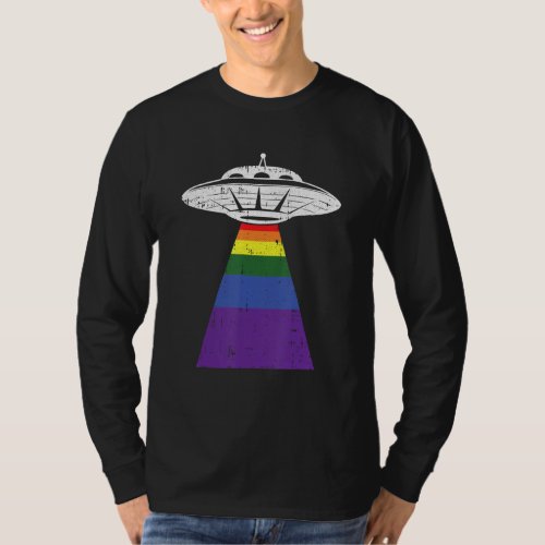 Alien Abduction Gay Pride Lgbt Q Gaylien Ufo Proud T_Shirt