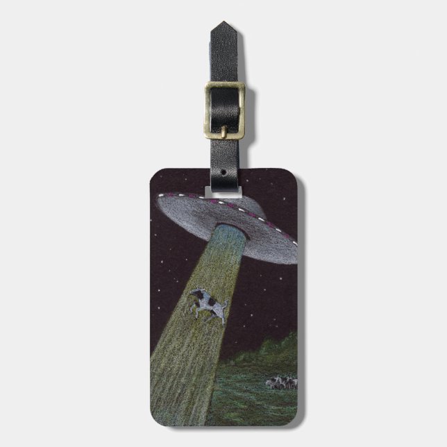 Alien Abduction Luggage Tag (Front Vertical)