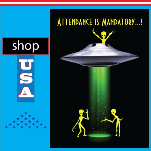 Alien Abduction Mens Fun 50th Birthday Party UFO Invitation