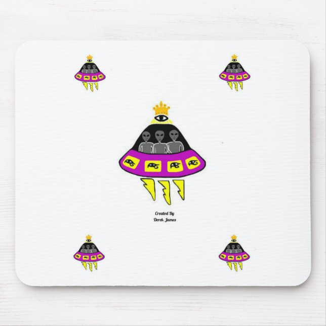 Alien Abduction Mouse Pad (Front)
