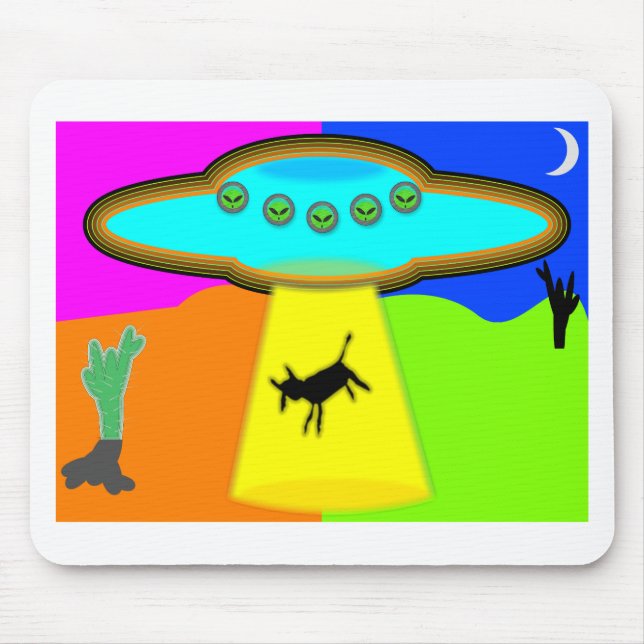 Alien Abduction Mouse Pad (Front)