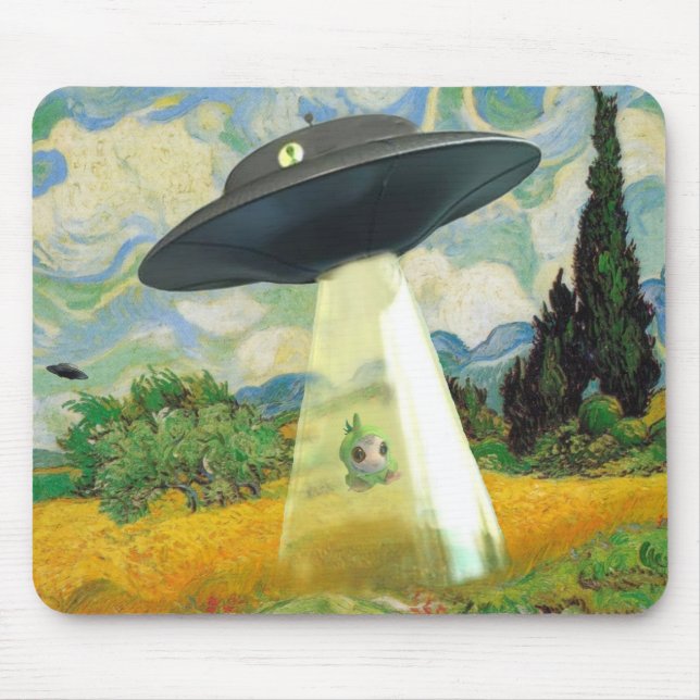 Alien Abduction Mouse Pad (Front)