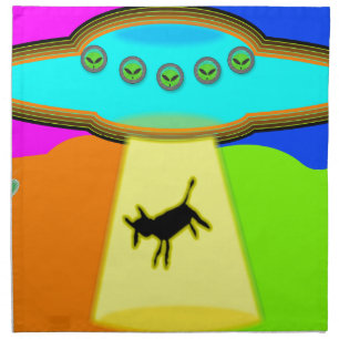 Alien Abduction Napkin