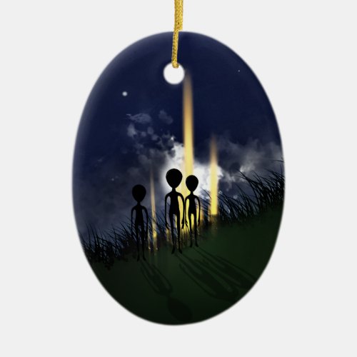 Alien Abduction Ornament double sided