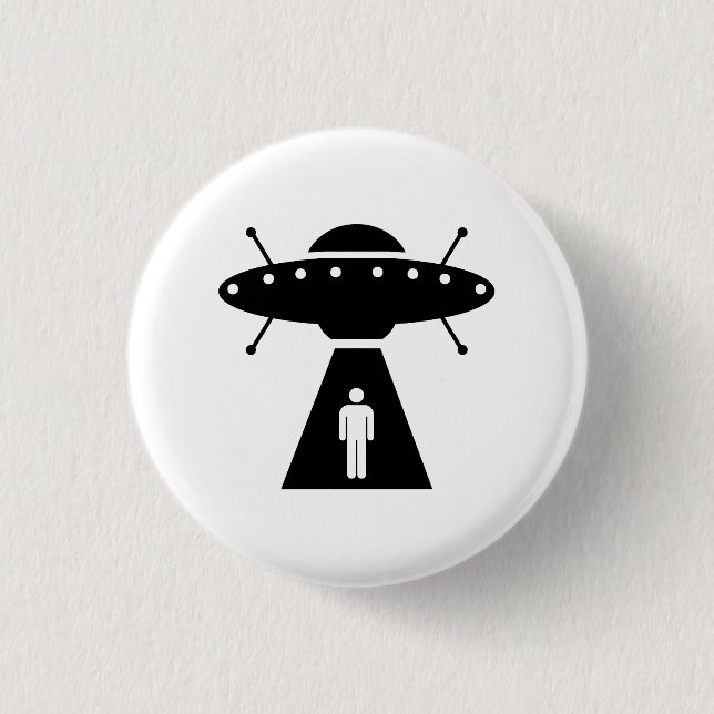Alien Abduction Pictogram Button (Front)